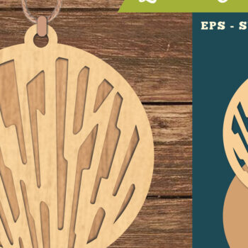 Intra απο ξύλο plywood 3mm-4mm πάχος Αφηρημένο μοτίβο κοπής με λέιζερ στολίδι Δίασταση 8x8 cm INTRAFABR-111468158 - Image 1