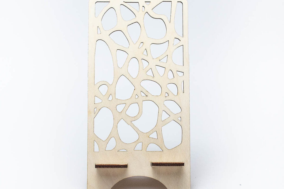 Intra απο ξύλο plywood 3mm-4mm πάχος Αφηρημένη βάση τηλεφώνου Δίασταση 30x20 cm INTRAFABR-66104539 - Image 2