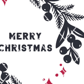 Intra απο ξύλο plywood 3mm-4mm πάχος Ακρυλική στρογγυλή ταμπέλα Merry Christmas Δίασταση 6x6 cm INTRAFABR-19995197 - Image 1