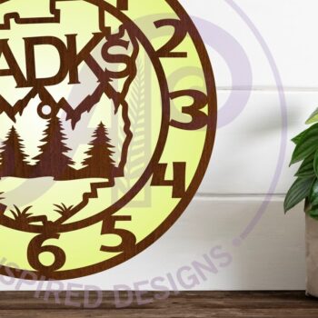 Intra απο ξύλο plywood 3mm-4mm πάχος Ρολόι τοίχου ADKs Adirondacks Δίασταση 8x8 cm INTRAFABR-121690736 - Image 1