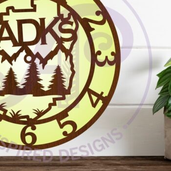 Intra απο ξύλο plywood 3mm-4mm πάχος Ρολόι τοίχου ADKs Adirondacks Δίασταση 8x8 cm INTRAFABR-121690736 - Image 3