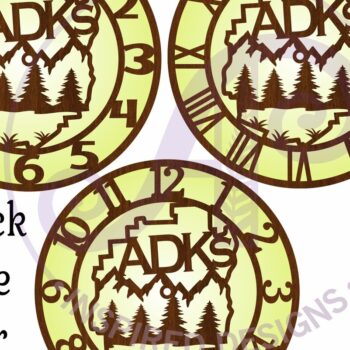 Intra απο ξύλο plywood 3mm-4mm πάχος Ρολόι τοίχου ADKs Adirondacks Δίασταση 8x8 cm INTRAFABR-121690736 - Image 4