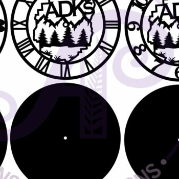 Intra απο ξύλο plywood 3mm-4mm πάχος Ρολόι τοίχου ADKs Adirondacks Δίασταση 8x8 cm INTRAFABR-121690736 - Image 5