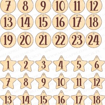 Intra απο ξύλο plywood 3mm-4mm πάχος Advent Calendar Δίασταση 4x4 cm INTRAFABR-78183783 - Image 4