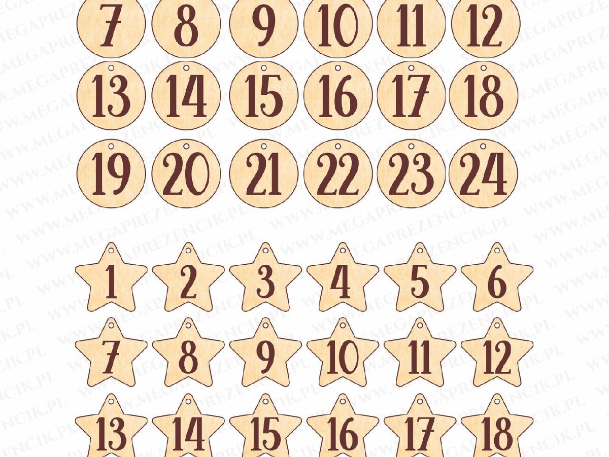Intra απο ξύλο plywood 3mm-4mm πάχος Advent Calendar Δίασταση 4x4 cm INTRAFABR-78183783 - Image 4