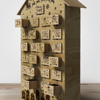 Intra απο ξύλο plywood 3mm-4mm πάχος ADVENT CALENDAR Ξύλο κοπής με λέιζερ Δίασταση 15x15 cm INTRAFABR-42507918 - Image 2