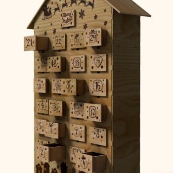 Intra απο ξύλο plywood 3mm-4mm πάχος ADVENT CALENDAR Ξύλο κοπής με λέιζερ Δίασταση 15x15 cm INTRAFABR-42507918 - Image 5