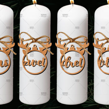 Intra απο ξύλο plywood 3mm-4mm πάχος Advent Numbers, Number Pendants Δίασταση 4x4 cm INTRAFABR-106524257 - Image 1