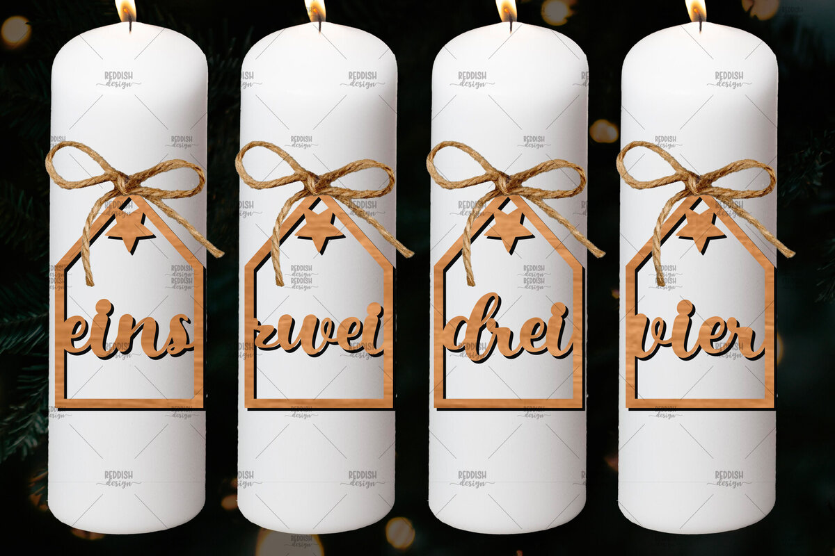 Intra απο ξύλο plywood 3mm-4mm πάχος Advent Numbers, Number Pendants Δίασταση 4x4 cm INTRAFABR-106524304