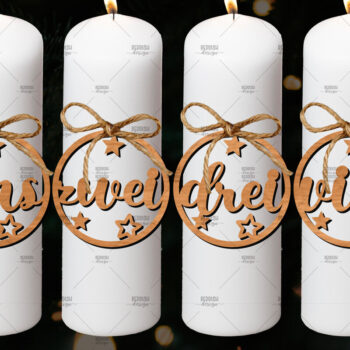 Intra απο ξύλο plywood 3mm-4mm πάχος Advent Numbers, Number Pendants Δίασταση 4x4 cm INTRAFABR-106524329 - Image 1