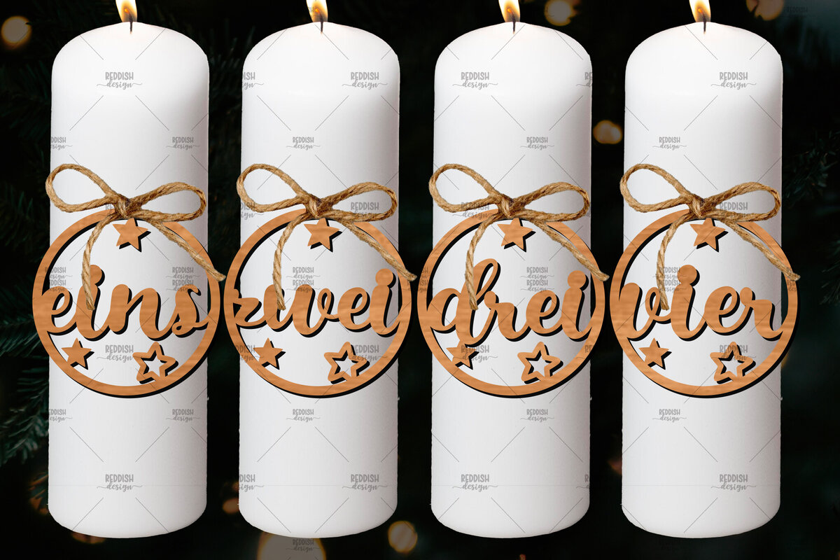 Intra απο ξύλο plywood 3mm-4mm πάχος Advent Numbers, Number Pendants Δίασταση 4x4 cm INTRAFABR-106524329