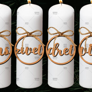 Intra απο ξύλο plywood 3mm-4mm πάχος Advent Numbers, Number Pendants Δίασταση 4x4 cm INTRAFABR-106524239 - Image 1