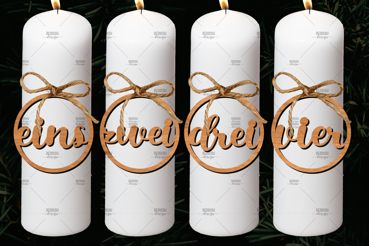 Intra απο ξύλο plywood 3mm-4mm πάχος Advent Numbers, Number Pendants Δίασταση 4x4 cm INTRAFABR-106524239