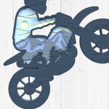 Intra απο ξύλο plywood 3mm-4mm πάχος Adventure Motorbike Δίασταση 30x20 cm INTRAFABR-120349390 - Image 3