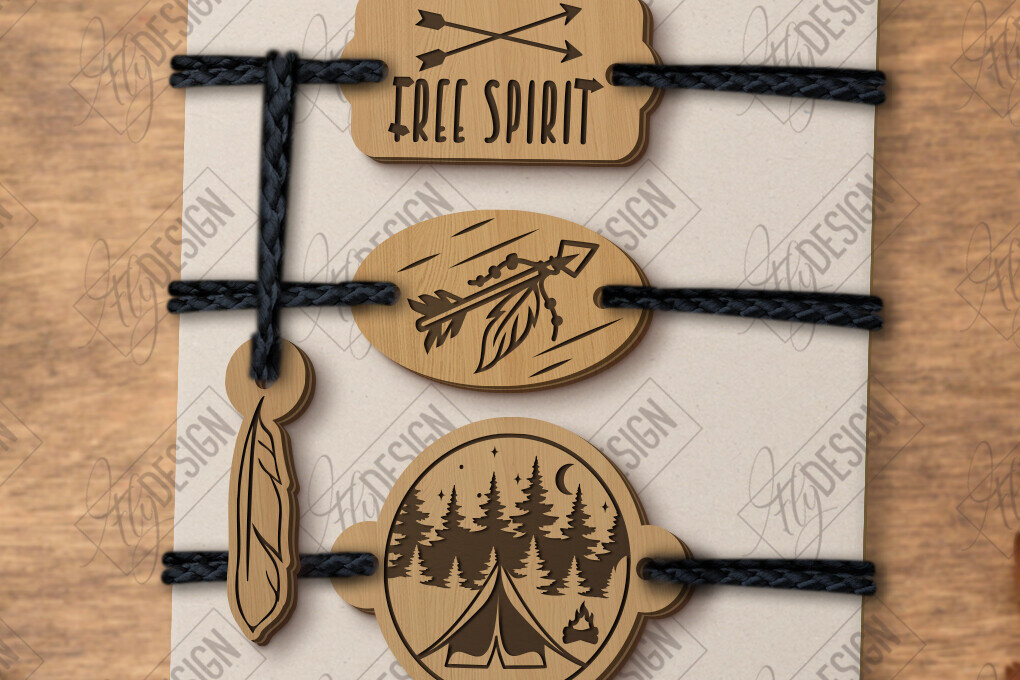 Intra απο ξύλο plywood 3mm-4mm πάχος Βραχιόλια περιπέτειας με λέιζερ Δίασταση 5x5 cm INTRAFABR-123747319