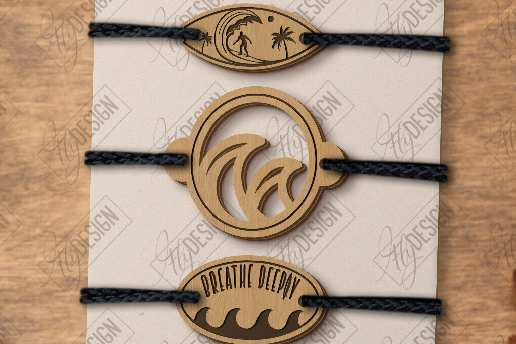 Intra απο ξύλο plywood 3mm-4mm πάχος Βραχιόλια περιπέτειας με λέιζερ Δίασταση 5x5 cm INTRAFABR-123747276