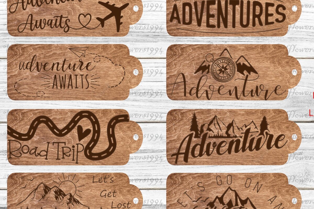 Intra απο ξύλο plywood 3mm-4mm πάχος Adventures Keychain Δίασταση 6x6 cm INTRAFABR-40540390