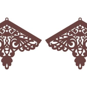 Intra απο ξύλο plywood 3mm-4mm πάχος Αφρικανικά σκουλαρίκια, , κοσμήματα Δίασταση 3x3 cm INTRAFABR-36754349