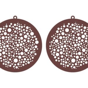 Intra απο ξύλο plywood 3mm-4mm πάχος Αφρικανικά σκουλαρίκια, , κοσμήματα Δίασταση 3x3 cm INTRAFABR-36754387