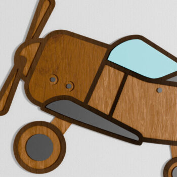 Intra απο ξύλο plywood 3mm-4mm πάχος Πτήση αεροπλάνου Baby Kids Δίασταση 30x20 cm INTRAFABR-105424558 - Image 1