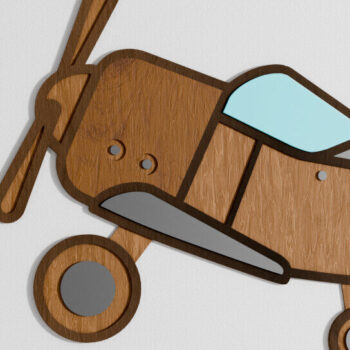 Intra απο ξύλο plywood 3mm-4mm πάχος Πτήση αεροπλάνου Baby Kids Δίασταση 30x20 cm INTRAFABR-105424558 - Image 3