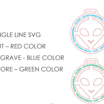 Intra απο ξύλο plywood 3mm-4mm πάχος Alien Στολίδι για Δίασταση 8x8 cm INTRAFABR-22134268 - Image 2