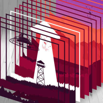 Intra απο ξύλο plywood 3mm-4mm πάχος Απαγωγή UFO από εξωγήινους Δίασταση 15x15 cm INTRAFABR-17172595 - Image 2