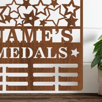 Intra απο ξύλο plywood 3mm-4mm πάχος Κάτοχος μεταλλίου All Stars Δίασταση 34x34 cm INTRAFABR-66503921 - Image 1