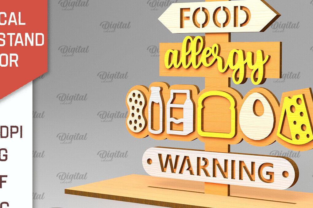 Intra απο ξύλο plywood 3mm-4mm πάχος Αλλεργική Ιατρική Προειδοποίηση Βάση Απο Δίασταση 30x20 cm INTRAFABR-101382727