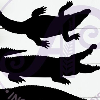 Intra απο ξύλο plywood 3mm-4mm πάχος Σιλουέτα αλιγάτορα με κοπή τοίχου με λέιζερ Δίασταση 12x12 cm INTRAFABR-118777207 - Image 2