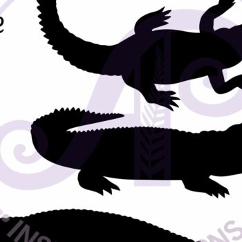 Intra απο ξύλο plywood 3mm-4mm πάχος Σιλουέτα αλιγάτορα με κοπή τοίχου με λέιζερ Δίασταση 12x12 cm INTRAFABR-118777207 - Image 4