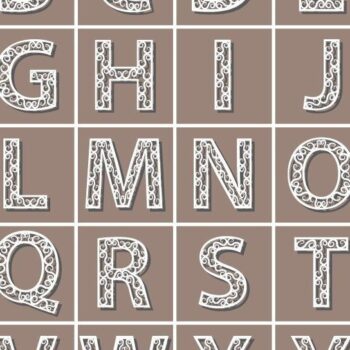 Intra απο ξύλο plywood 3mm-4mm πάχος Αλφάβητο Δίασταση 6x6 cm INTRAFABR-33084101 - Image 1