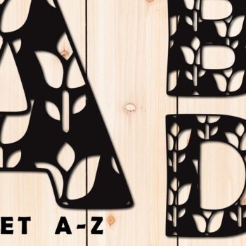 Intra απο ξύλο plywood 3mm-4mm πάχος Alphabet a-Z /Paper Cut MEGA Δίασταση 15x15 cm INTRAFABR-38254512 - Image 11