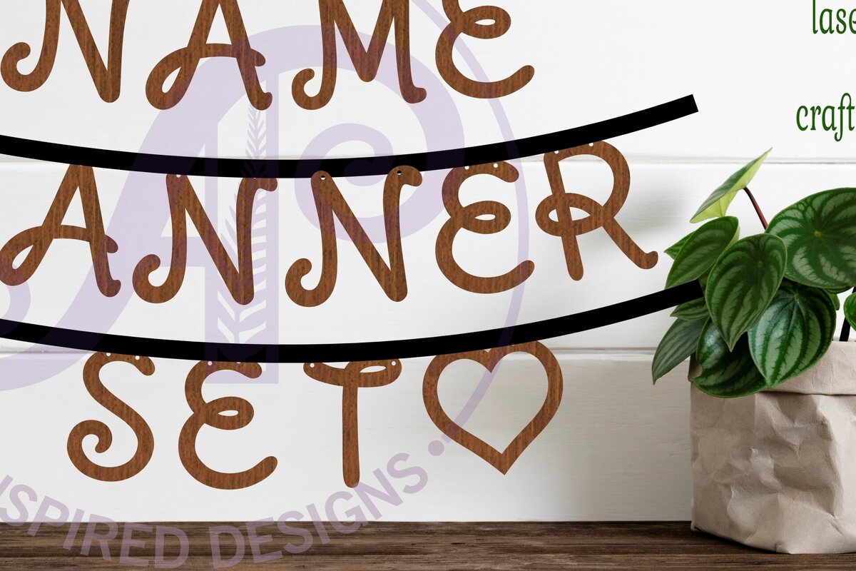 Intra απο ξύλο plywood 3mm-4mm πάχος Αποκοπή πανό με σγουρή γραμματοσειρά Alphabet Δίασταση 30x20 cm INTRAFABR-102018869