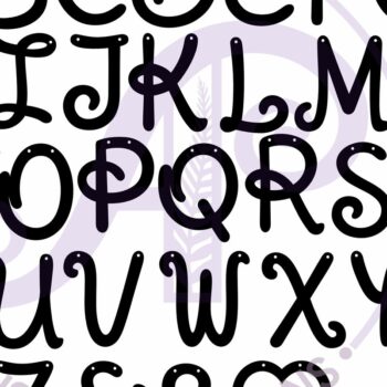 Intra απο ξύλο plywood 3mm-4mm πάχος Αποκοπή πανό με σγουρή γραμματοσειρά Alphabet Δίασταση 30x20 cm INTRAFABR-102018869 - Image 3