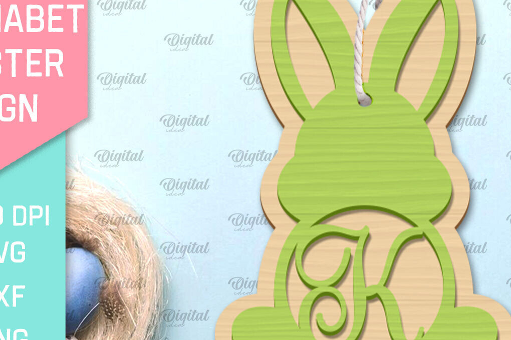 Intra απο ξύλο plywood 3mm-4mm πάχος αλφάβητο Πασχαλινό σημάδι. Επιστολή Κ Δίασταση 15x15 cm INTRAFABR-91053161