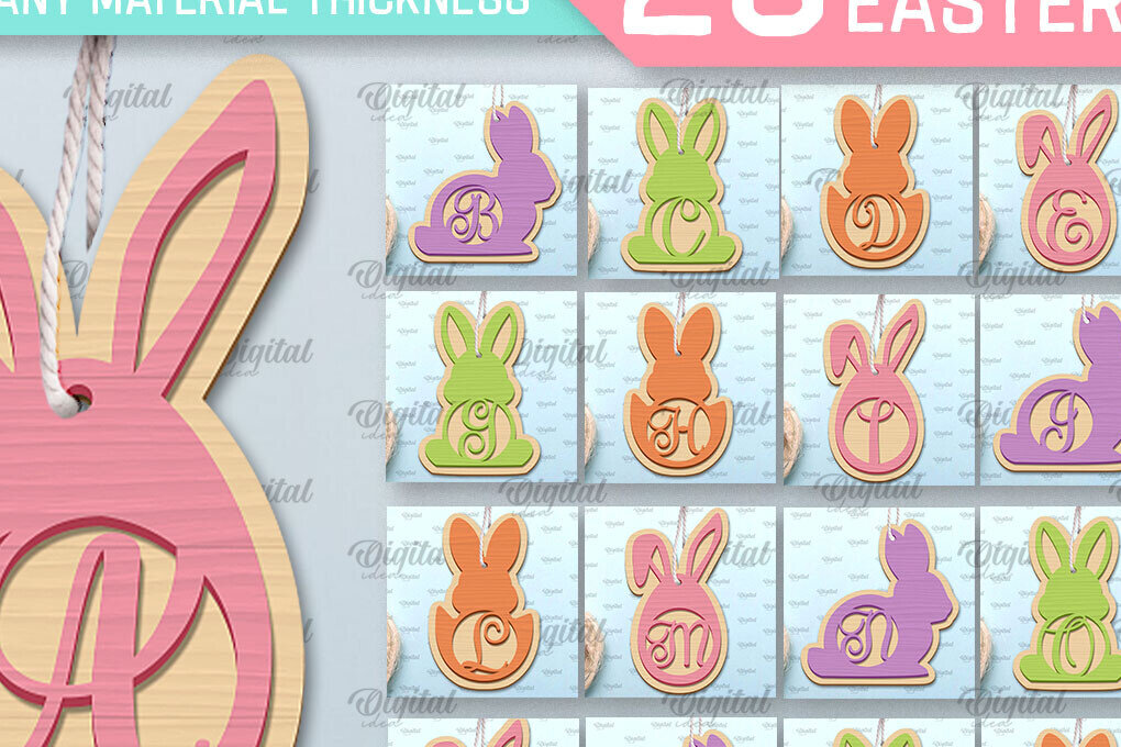 Intra απο ξύλο plywood 3mm-4mm πάχος Πασχαλινών πινακίδων αλφάβητου Δίασταση 15x15 cm INTRAFABR-91070582