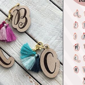 Intra απο ξύλο plywood 3mm-4mm πάχος Alphabet Keychain Δίασταση 6x6 cm INTRAFABR-74341471
