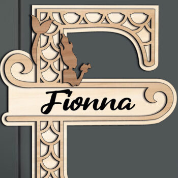 Intra απο ξύλο plywood 3mm-4mm πάχος Γράμμα αλφαβήτου F MermaMaritime Δίασταση 20x30 cm INTRAFABR-122542517 - Image 1