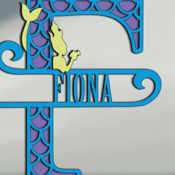 Intra απο ξύλο plywood 3mm-4mm πάχος Γράμμα αλφαβήτου F MermaMaritime Δίασταση 20x30 cm INTRAFABR-122542517 - Image 2