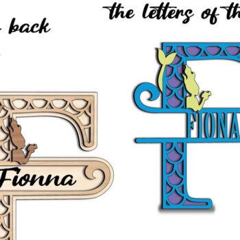 Intra απο ξύλο plywood 3mm-4mm πάχος Γράμμα αλφαβήτου F MermaMaritime Δίασταση 20x30 cm INTRAFABR-122542517 - Image 3