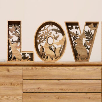 Intra απο ξύλο plywood 3mm-4mm πάχος πολλαπλών επιπέδων αλφάβητου Δίασταση 15x15 cm INTRAFABR-22143462 - Image 2