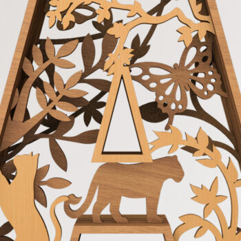 Intra απο ξύλο plywood 3mm-4mm πάχος πολλαπλών επιπέδων αλφάβητου Δίασταση 15x15 cm INTRAFABR-22143462 - Image 3