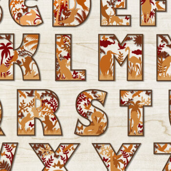 Intra απο ξύλο plywood 3mm-4mm πάχος πολλαπλών επιπέδων αλφάβητου Δίασταση 15x15 cm INTRAFABR-22143462 - Image 7