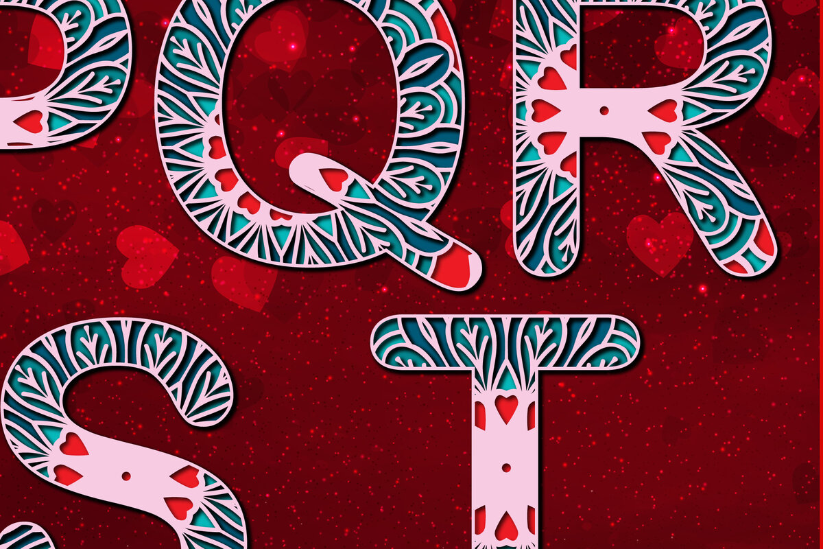 Intra απο ξύλο plywood 3mm-4mm πάχος Αλφάβητο P έως T Γράμμα Valentine 3d Δίασταση 15x15 cm INTRAFABR-23672354