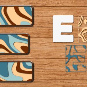 Intra απο ξύλο plywood 3mm-4mm πάχος Alphabet Paper Cut 3D Δίασταση 15x15 cm INTRAFABR-41057160