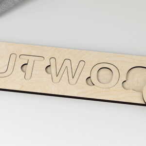 Intra απο ξύλο plywood 3mm-4mm πάχος Alphabet Puzzle - λέιζερ προσαρμοσμένου ονόματος Δίασταση 40x40 cm INTRAFABR-27616525