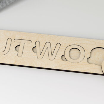 Intra απο ξύλο plywood 3mm-4mm πάχος Alphabet Puzzle - λέιζερ προσαρμοσμένου ονόματος Δίασταση 40x40 cm INTRAFABR-27616525 - Image 1
