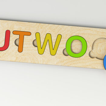 Intra απο ξύλο plywood 3mm-4mm πάχος Alphabet Puzzle - λέιζερ προσαρμοσμένου ονόματος Δίασταση 40x40 cm INTRAFABR-27616525 - Image 3