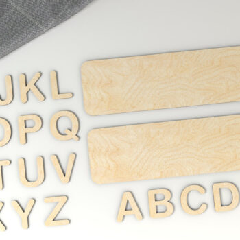 Intra απο ξύλο plywood 3mm-4mm πάχος Alphabet Puzzle - λέιζερ προσαρμοσμένου ονόματος Δίασταση 40x40 cm INTRAFABR-27616525 - Image 4